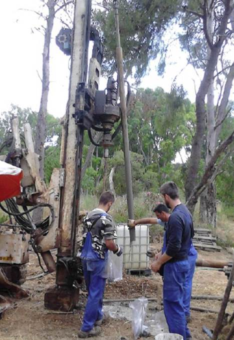 Forage carotté profond sur le site d\'Argostoli, Céphalonie (Grèce) - Juin 2015
